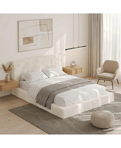 Sailvan Queen Cloud Upholstered Bed Surround Without Frame