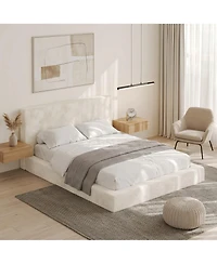 Sailvan Queen Cloud Upholstered Bed Surround Without Frame