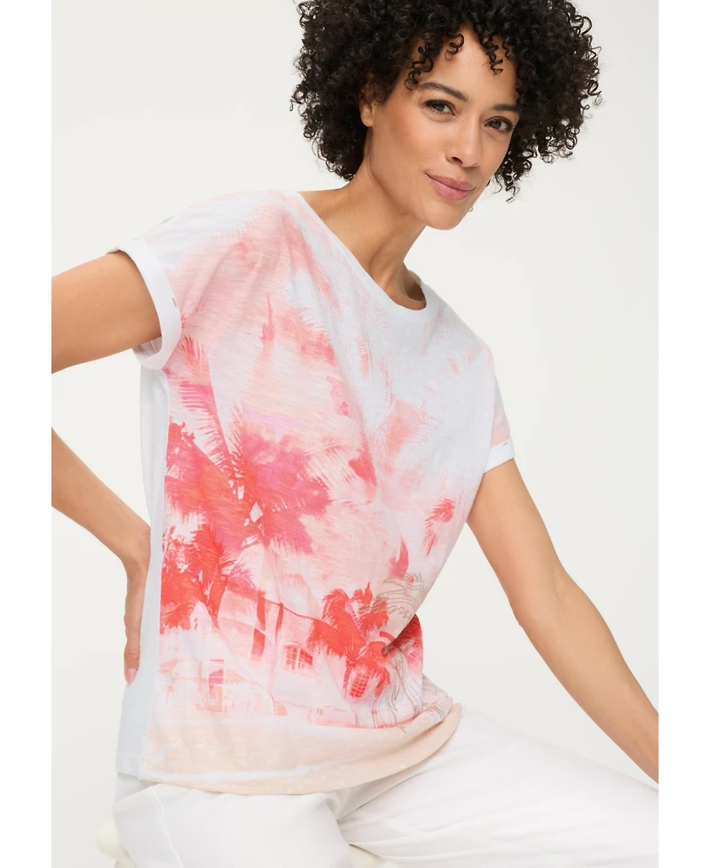 Olsen Women's Panneaux Print T-Shirt
