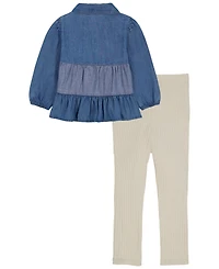 Calvin Klein Baby Girls' Tunic Long-Sleeve Top and Leggings, 2-Piece Set