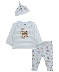 Little Me Baby Boys' Western Lap Shoulder T-Shirt, Pants and Hat, 3-Piece Set