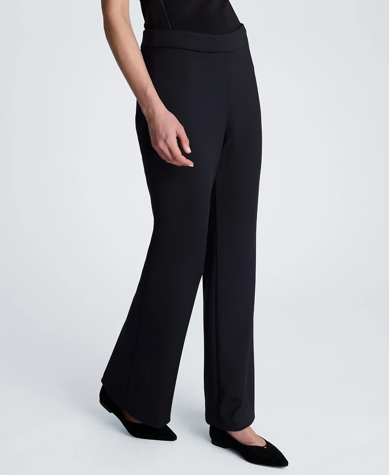 Kenneth Cole Women's High-Rise Zip-Back Flare Pants