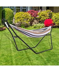 GarveeLife Heavy-Duty Steel C-Stand for Hanging Egg Chair or Hammock Collapsible Portable 330 lbs Capacity 360degree(s) Rotation Weather-Resistant