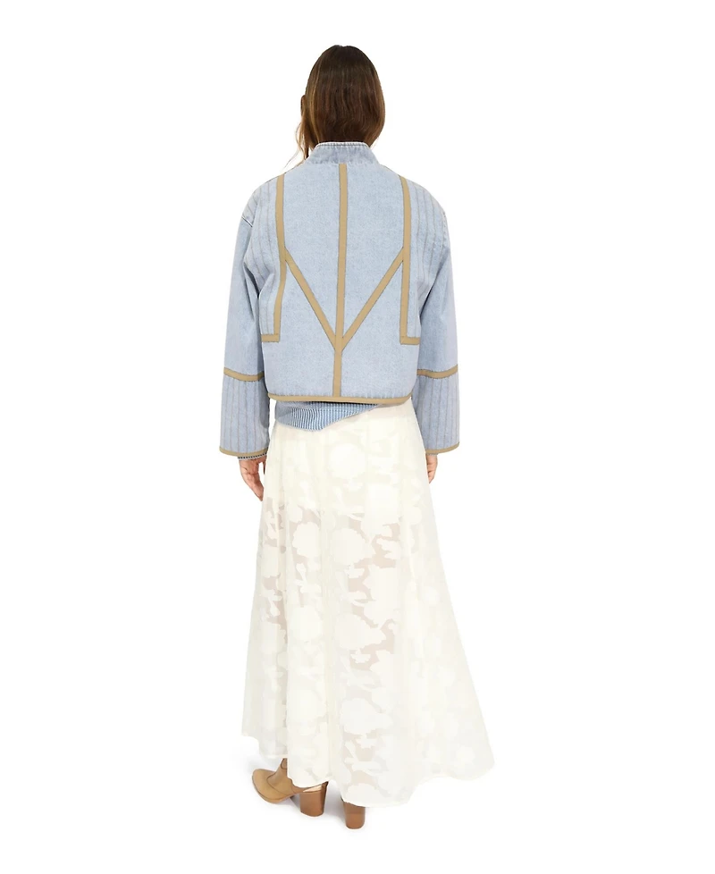 Belle & Bloom Women's Free And Forward Quilted Denim Jacket