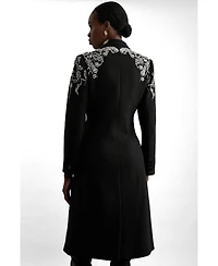 Karen Millen Women's Tailored Wool Double Breasted Midi Coat