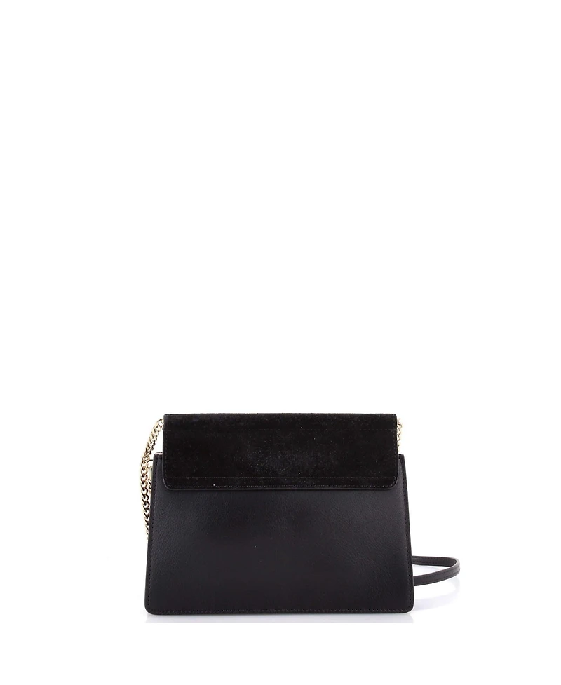 Pre-Owned Chloe Mini Faye Chain Shoulder Bag Leather and Suede