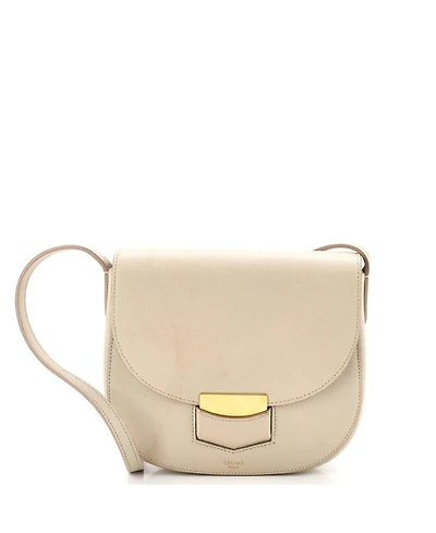 Pre-Owned Celine Small Trotteur Crossbody Bag Grainy Leather