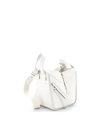 Pre-Owned Loewe Compact Monochrome Hammock Bag Leather with Logo Jacquard Strap