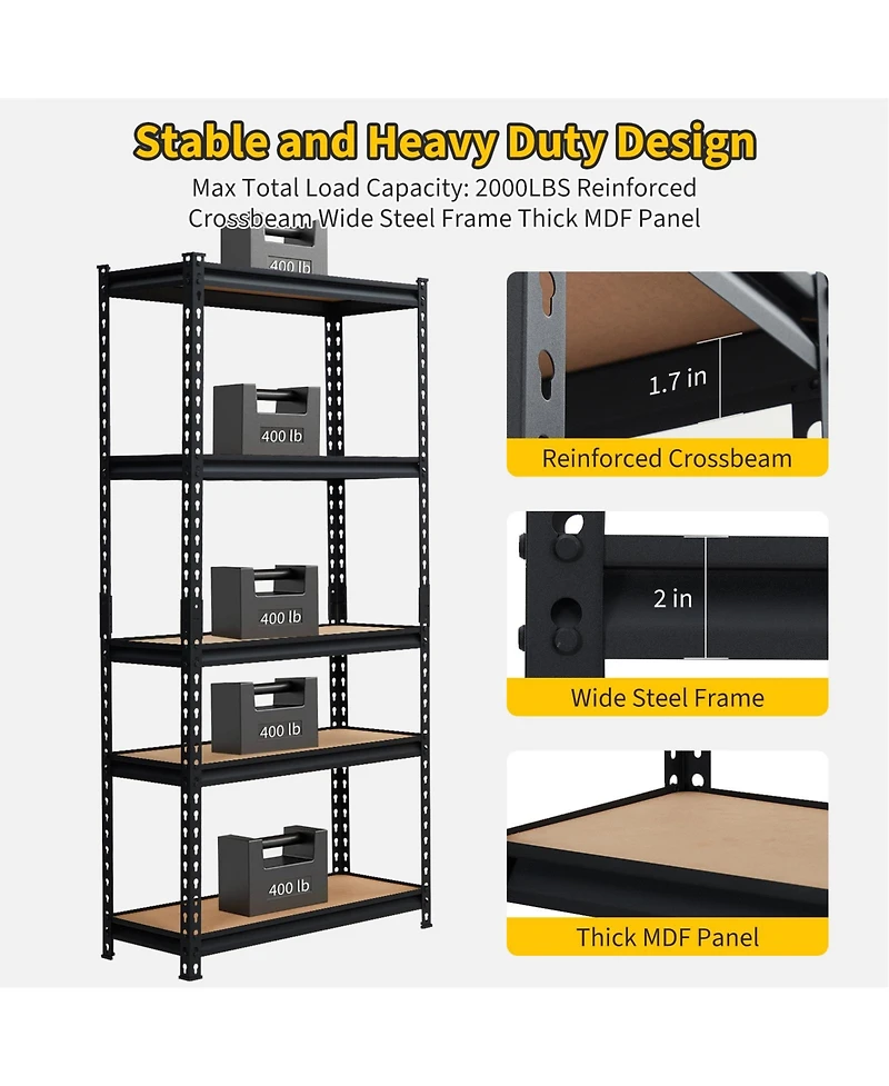homfan 5 Tier Storage Shelf