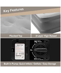 Cowin Inflatable Mattress Queen Air Mattress with Built-in Pump 18" Blow up Mattress Portable Air Bed for Home Guest Camping