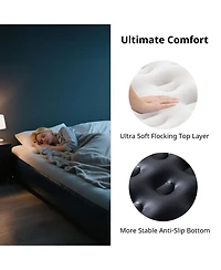 Cowin Inflatable Mattress Queen Air Mattress with Built-in Pump 18" Blow up Mattress Portable Air Bed for Home Guest Camping