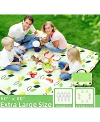 Cowin 80"x80" Extra Large Waterproof Picnic Blanket Foldable Outdoor Mat for Beach Camping and Park