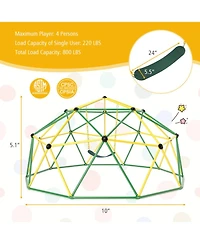 Gouun 10 Foot Geometric Dome Climber with Eva Swing and 800 Lb Load Capacity