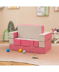 Gouun 8 Piece 4 in 1 Kids Climb and Crawl Foam Playset for Toddler Active Play