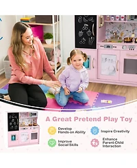 Mecale Toddler Pretend Play Kitchen For Boys And Girls 3-6 Years Old