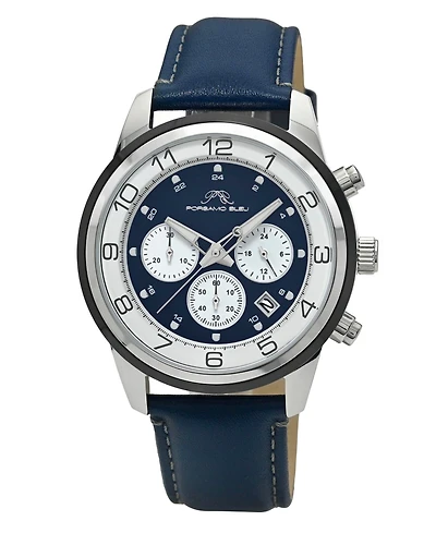 Porsamo Bleu Men's Arthur Genuine Leather Band Watch 1093CARL