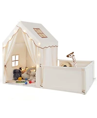 Slickblue 2-in-1 Kids Play Tent with Playpen and Yard Playhouse