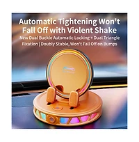 Artudatech 15W Wireless Car Charger - Auto-Clamping, 360degree(s) Rotation and Rgb Light