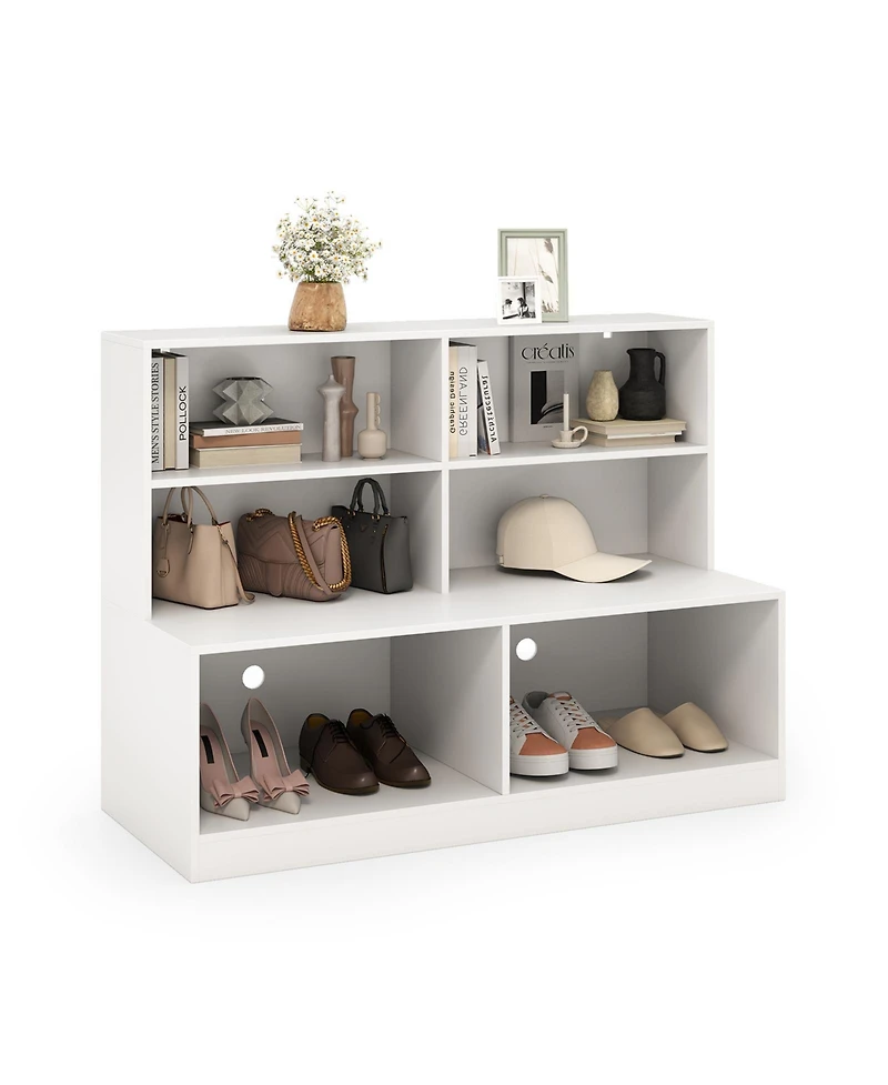 Slickblue Shoe Storage Cabinet for Entryway with 2 Anti-Tipping Safety Kits