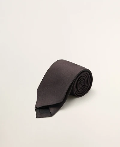 Mango Men's Solid Linen-Silk-Blend Tie