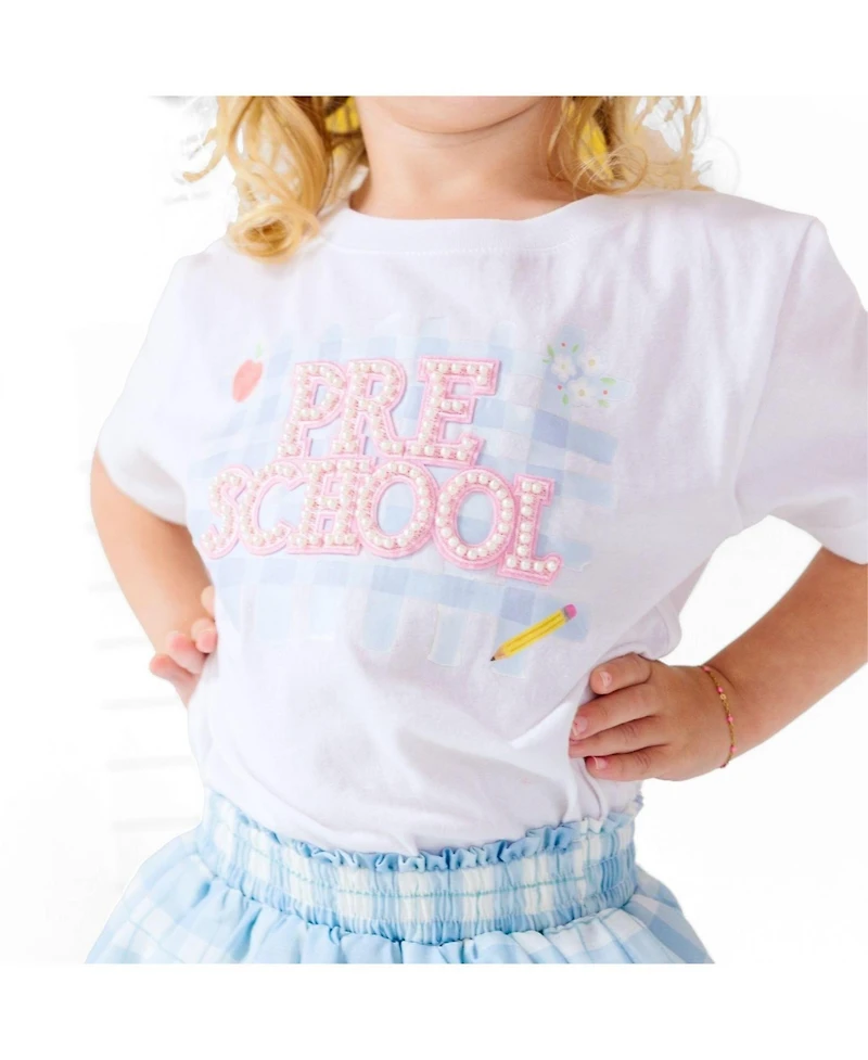 Sweet Wink Little Girls Preschool Pearl Patch Short Sleeve T-Shirt