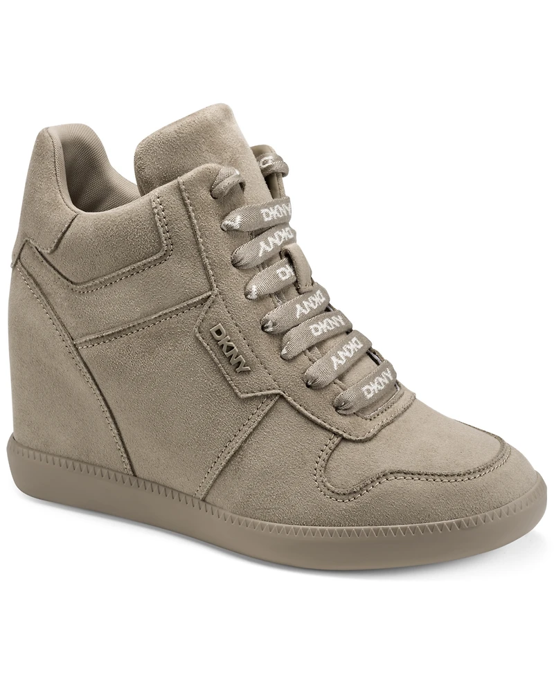 Dkny Women's Sereina Lace-Up Wedge Sneakers
