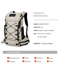 Mountaintop Hiking Backpack 35 Liter Travel Backpack Lightweight Daypack for Men Women Outdoor Camping