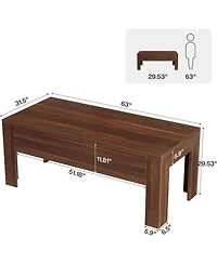 Tribesigns Office Desk with Spacious Tabletop,Wooden Computer Desk with Sturdy Legs and Front Baffle,Modern Workstation for Home Office