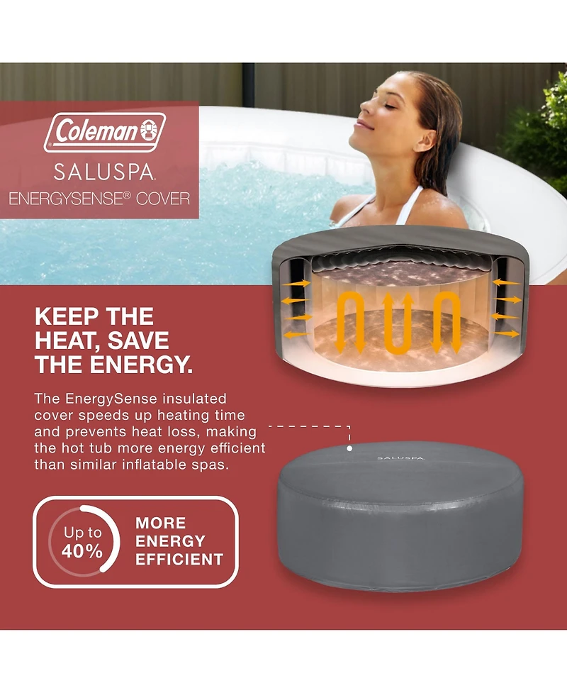 Coleman Ponderosa AirJet Round Inflatable Hot Tub w/ EnergySense Cover