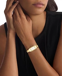 Calvin Klein Women's Moderne Gold-Tone Stainless Steel Bangle Bracelet Watch 15mm