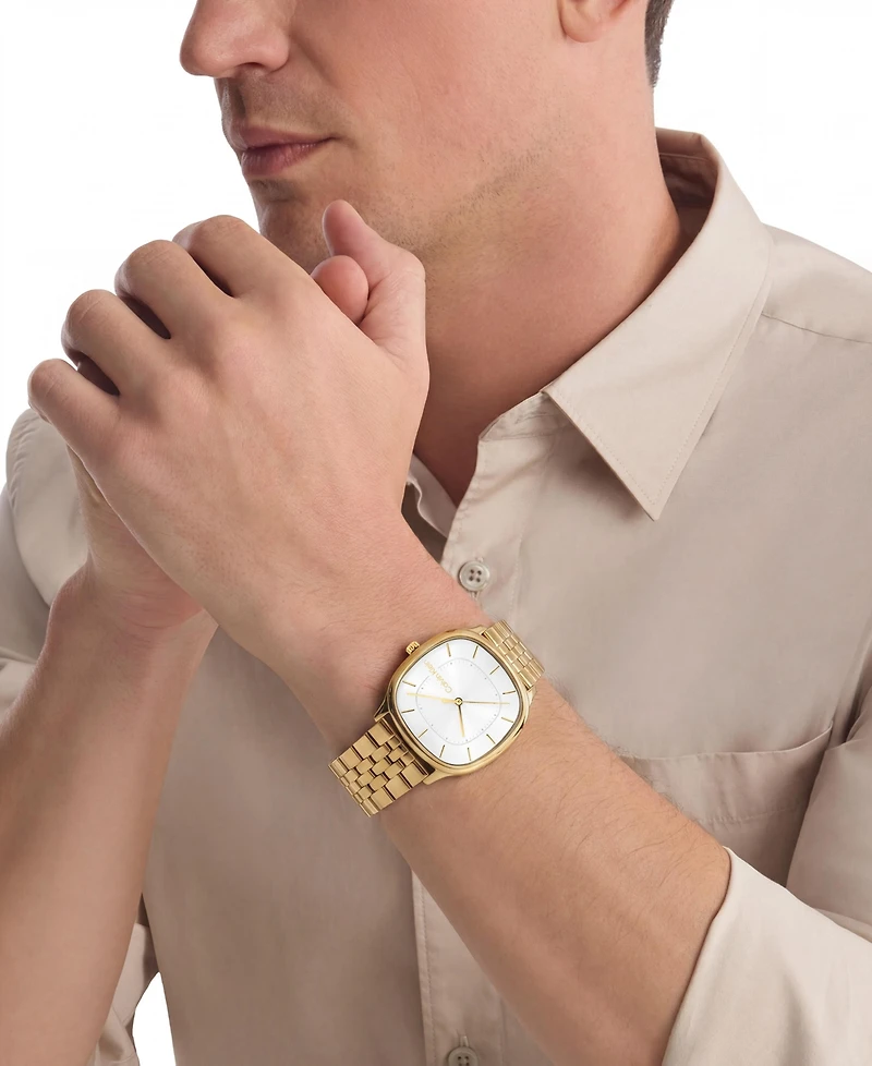 Calvin Klein Men's Ck Shape Gold-Tone Stainless Steel Bracelet Watch 37mm
