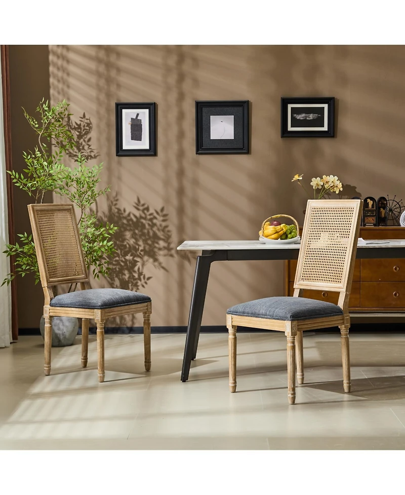 Streamdale Furniture French Country Cane Back Dining Chairs Set