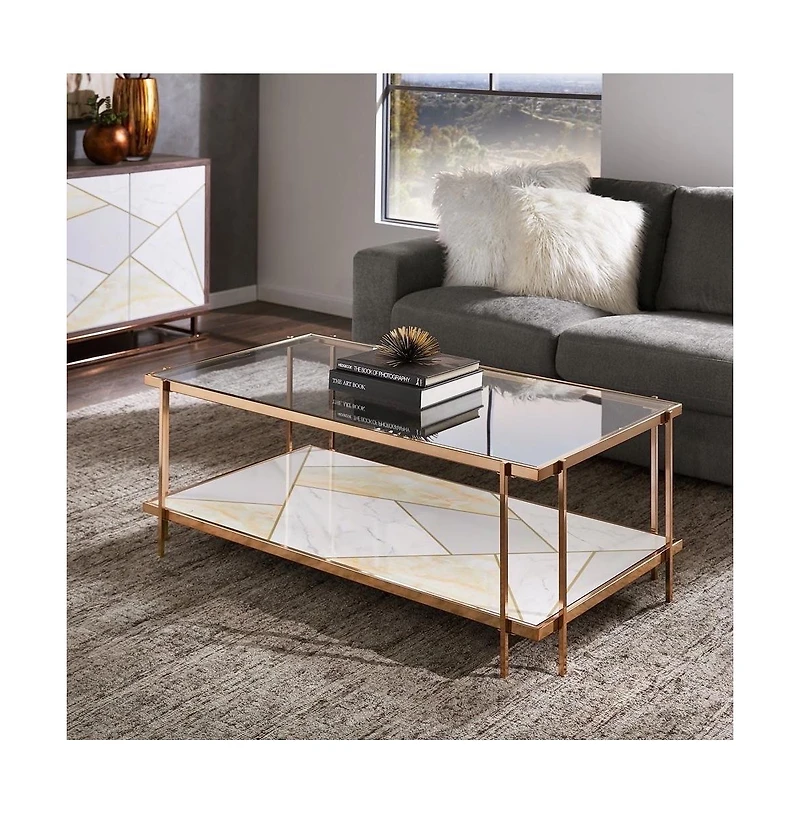 iNSPIRE Q Champagne Gold Coffee Table