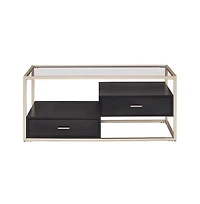 iNSPIRE Q 2-Drawer Coffee Table With Tempered Glass Top