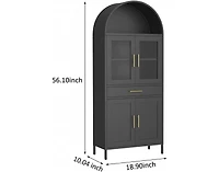 gaomon Cold Rolled Steel Arched Bookshelf, Steel Bookshelf, Arched Design Shelf, Durable Modern Bookshelf