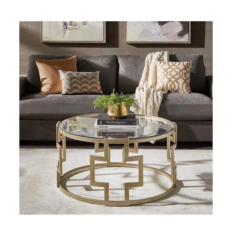 iNSPIRE Q Cava Glass Top Coffee Table