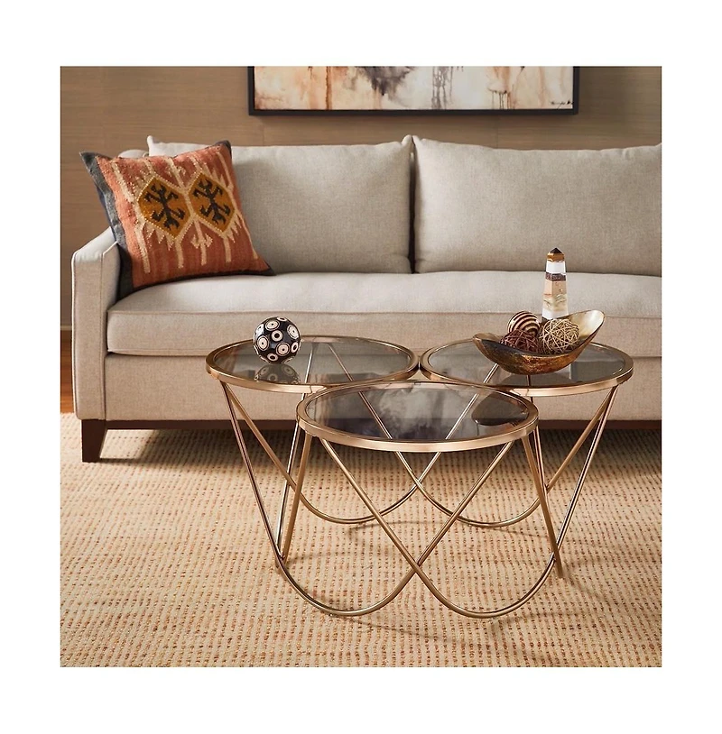 iNSPIRE Q Coffee Table With Smoked Glass Top