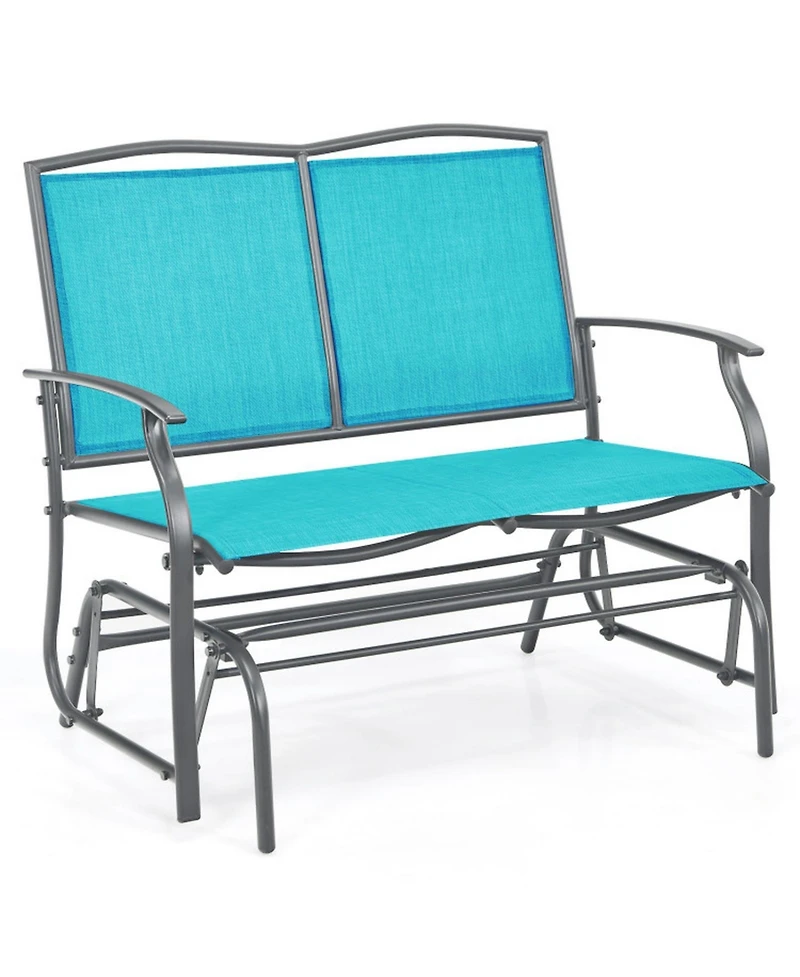Sugift Iron Patio Rocking Chair for Outdoor Backyard