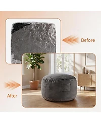 gaomon 4 in 1 Adult Bean Bag Chair, 4ft - Memory Foam Filler and Removable Cover - Oversized Flannel Lazy Sofa Couch Bed for Adults and Teens