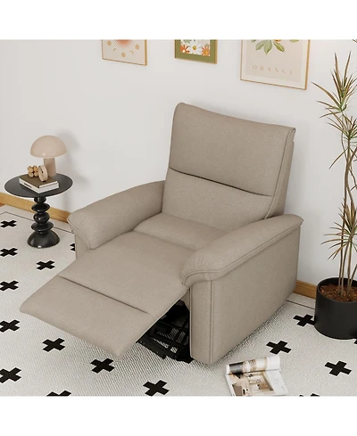 Clihome Wall Hugger Recliner, Zero Power Recliner Chair, Electric for Living Room, Fabric Reclining Armchair Small space
