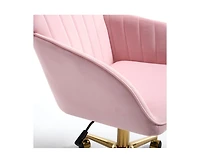 sumyeg Adjustable Office Chair Swivel Backrest Seat with Metal Base