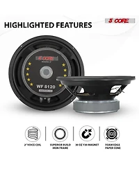 5 Core Car Subwoofer 2Pieces 10inch 3000W Pro Audio Deep Bass Component Sub Woofer 4Ohm Replacement Speaker