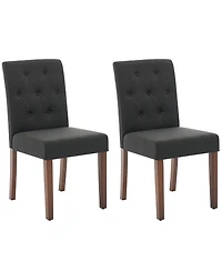 gaomon Set of 2 Modern Fabric Upholstered Dining Chairs