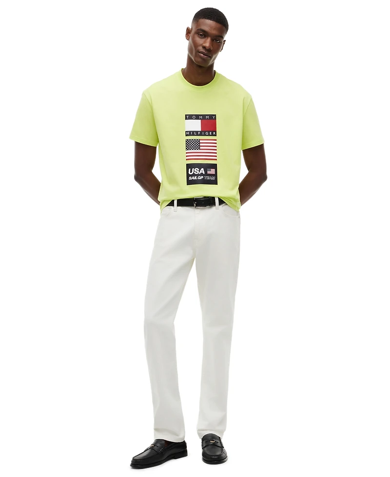 Tommy Hilfiger Men's Us Sailing Flag Crewneck T-Shirt