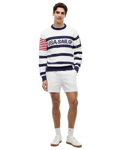 Tommy Hilfiger Men's Us Sailing Stripe Crewneck Sweater