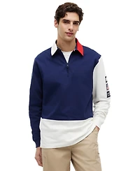 Tommy Hilfiger Men's Us Sailing Color-Block Regular-Fit Rugby Shirt