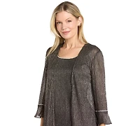 R & M Richards Petite Scoop Dress Open Front Jacket, 2-Piece Set