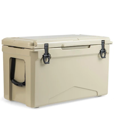 Gouun 50 Quart Rotomolded Insulated Ice Chest Cooler with Integrated Cup Holders