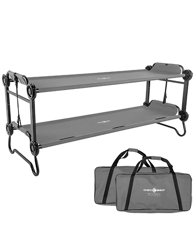 Disc-o-Bed Large Outdoor Convertible 2 Person Portable Camping Bunk Cots