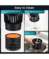 Sugift Rechargeable Electric Fly Trap and Bug Catcher with Uv Light and Suction